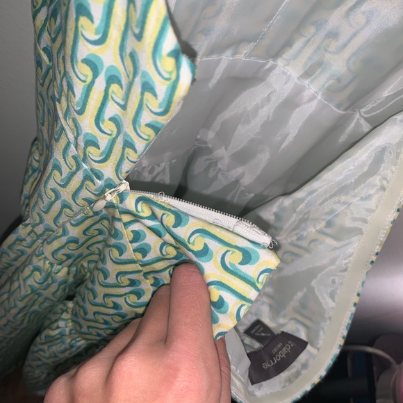 liz claiborne 70s green and blue halter dress! very 70s inspired!! - Picture 4 of 4